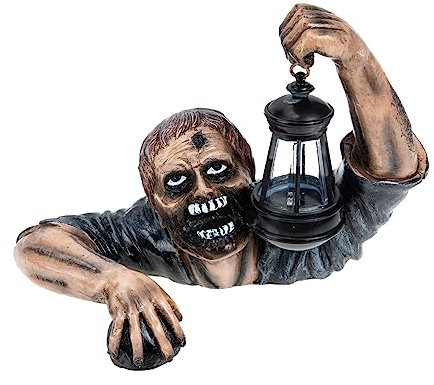Supvox Halloween Zombie Statue Dekorative Harz Laterne für Hof Halloween Dekorationen