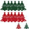 12 Piezas Bolsa Cubiertos Navidad, Adornos para Árboles de Navidad, Diseño de Papá Noel Decoración de Mesa de Navidad, Colgantes Árbol Navidad de Plástica Decoraciones para árboles de Navidad