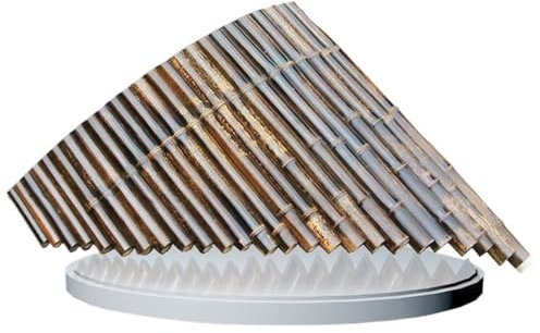 Bass-Panflöte Für Die Linke Hand Professionelle Leistung Panflöte 22 Rohre Handgefertigt Lila Bambus-Panflöte(G)