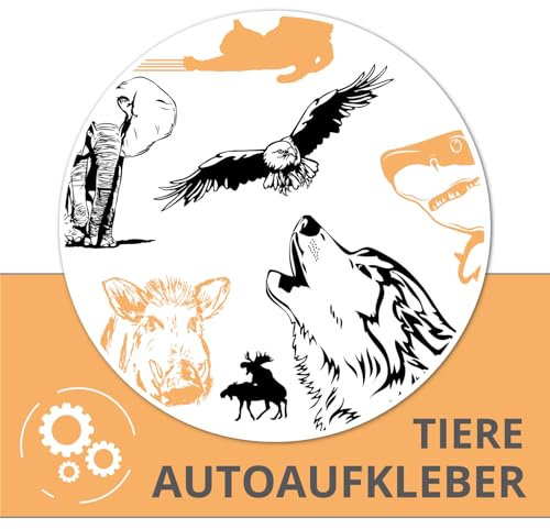 Autoaufkleber und Autotattoo Shop Klebe-X® - Tier Folienaufkleber Wolf - Drache - Afrika - Gecko | XXL Konfigurator große Auswahl an Farben & Größen Auto Aufkleber selbst gestalten