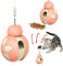 givuaime Interaktives Katzenspielzeug für Hauskatzen, 2025 Neuest 3-in-1 Katzenspielzeug, Ultra Quiet Automatic Feather Toy, Cat Feeder Toy, Cat Toys for Indoor Cats (Rosa)