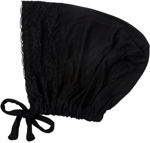 Glixoft Frauen Hijab Undercap Spitze Kopftuch Hut Muslimischen Turban Hut Gummiband Einstellbar Islamische Unter Hijab Kappe Unter Schal Motorhaube