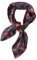 Prettystern handrolliertes Seiden-Halstuch Damen Herren reine Seide Bandana Sommer Frühling Seiden-Tuch 44 schwarz blau rot