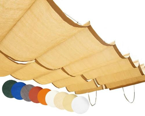 ZXHKZDX Pergola Patio Scorrevole Onda Sole Tenda A Vela, Retrattile Copertura Parasole, Permeabile Telescopico Ombreggiatura Telo Kit per Esterno Customizable