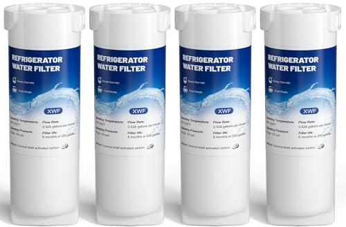 XWF Water Filter Replacement Compatible with GE XWF Water Filter,（Not XWFE), Reduce chlorine,odor and taste,Pack of 4,By YPMQY