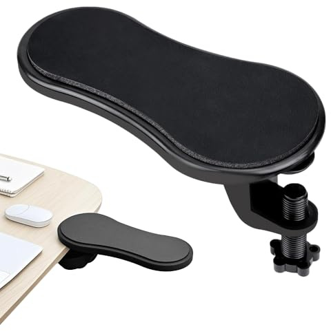 Arm Rest Support Bracket, Adjustable Keyboard Wrist Rest Mouse Arm Elbow Rest Pad, Desk Extender Desk Accessories for Home Office Computer Laptop Working