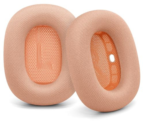 Ersatz-Ohrpolster für AirPods Max 2024 – Netzstoff-Ohrpolster für Apple Air Pods Max Over-Ear-Kopfhörer, langlebige Ohrabdeckungen (Orange)