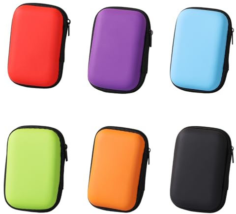 Satiskid 6 Stück Spielkarten Box, Robuste Spielkarten Etui für UNO Kartenspiel, Aufbewahrungsbox Aufbewahrung Von Kopfhörern Und Datenkabeln für Jungen Oder Mädchen