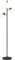 HOMCOM Lampadaire sur pied salon en métal noir avec 3 abat-jours globe blanc verre dépoli - 40W - Ø 27 x 169 cm noir