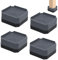 SNSYGN 4 Stück Möbelerhöhung, 4 cm Möbelfüsse Höhenversteller Betterhöhung Tisch Erhöhung für Couch Schreibtisch Sofa Tisch Bücherregal (Schwarz/Quadrat)