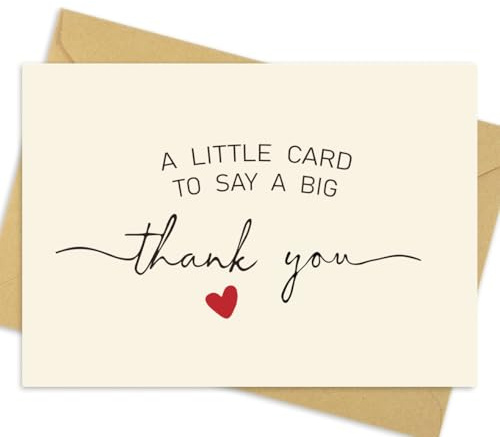 32 Pack 350GSM | Thank You Cards Matching Sealing Stickers with Envelopes | Baby Shower & Wedding Thank You Notes & Cards for Teather,Graduation,Small Business,Holiday Gifts 3.5x5 inches (Retro Heart)