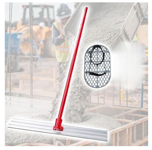 Betonschwimmer-Set, Aluminium-Magnesium-Legierung, Bullschwimmer und Finishing-Kelle, Oberflächenglättungswerkzeuge mit 5 m Griff zum Nivellieren von Zement