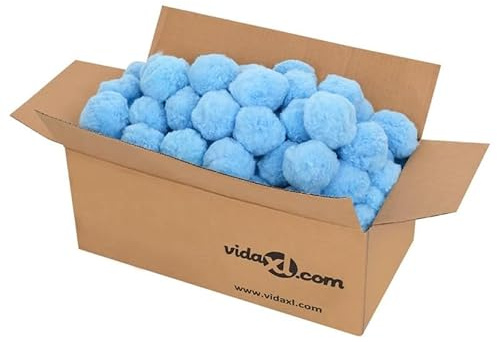 Pool-Filterbälle antibakteriell blau 2100 g für klares Wasser – Hochwertige Polyethylen-Filterbälle für Pool & Whirlpool, reduziert Schmutz und Algen