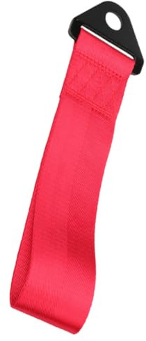 SOIMISS Corda Traino Auto Rosso Luminescente Resistente in Poliestere e Plastica per Rimorchio e Gancio Traino Antivibrazione e Sicura per Trascinamento Lento