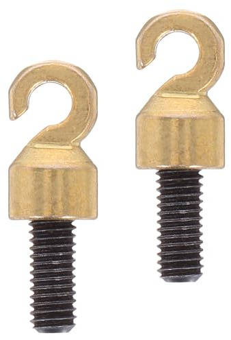 Cabilock Gewinde Uhrhaken aus Metall 2 Stück M5 für Standuhr Reparatur | Ringmutter M5 Edelstahl, Goldfarben im Vintage Look, Passend für Uhrwerk und Kettenlauf