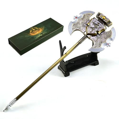 Housunzi Elden Rings Axe of Godrick Modell -30 cm / 11,8 Zoll, Vollmetall mit Geschenkbox Sammlerstück für Spiele Cosplay-Requisite Schreibtischdekoration Geschenk für Gamer