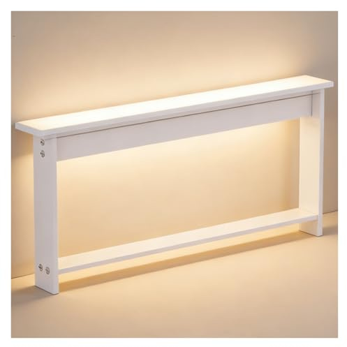 PEYNIR Schmaler Konsolentisch Schmaler Sofatisch hinter der Couch, Wohnzimmer/Flur Eingangstisch, Langes, schmales Ablagefach neben dem Bett, 80–150 cm(White,90x10cm/35.4x3.9in)