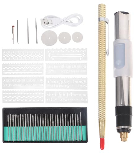 ibasenice Outil de Gravure Électrique 25 W Portable 3 Vitesses pour Peinture Sculpture et Découpe sur Métal Verre