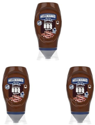 Hellmann's, Salsa Barbacoa Bocabajo, 285g (Paquete de 3)