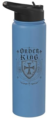 ORDEN DES KÖNIGS NON NOBIS DOMINE DEO GLORIA RÜCKENDRUCK Stainless Steel Insulated Water Bottle