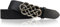 FRONHOFER keltischer Gürtel Damen 4 cm echt Leder keltische Gürtelschnalle silber Ledergürtel, 18220, Größe:Körperumfang 120 cm/Gesamtlänge 135 cm, Farbe:Schwarz