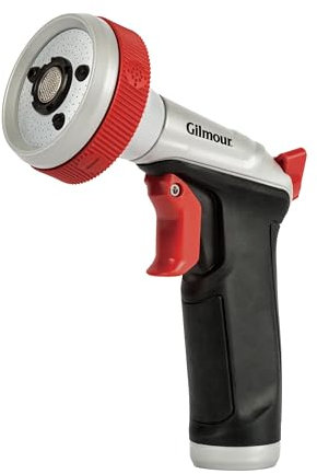 GILMOUR 847772-1001 Pro Watering Nozzle, Black/Silver, Click Trigger