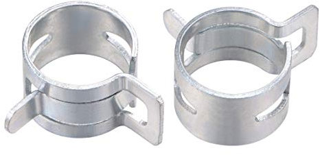 uxcell - Morsetto a molla in acciaio al manganese, 16 mm, per tubo carburante in silicone, 10 pezzi