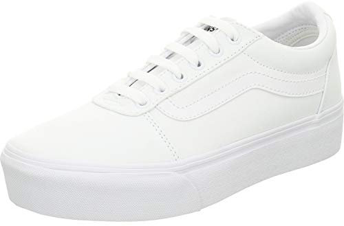Vans Damen Ward Platform Canvas Sneaker, Weiß Canvas White 0rg, 40.5 EU