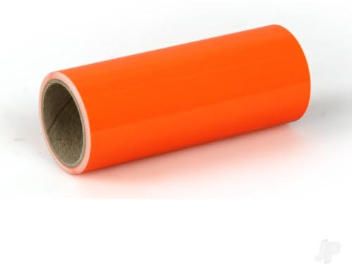 Oracover Oratrim Roll Fluorescent Orange (#64) 9.5cmx2m Self-Adhesive Covering for RC Model Aircraft