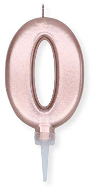 Di&Gi Plump Metallic Cake Candle cm 10 - Rose Gold - Nr. 0