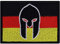 Deutschland Flagge Aufnäher Spartaner Biker Aufbügler Gladiator Germany Patch zum annähen Männer Geschenk Applikation für Leder-Jacken/Kutten/Jeans/Taschen | 90x65mm