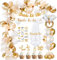 Auezona Bride to Be Deko Gold, Jga Deko Frauen with Gold Ballons Schärpe Girlande Schleier Tortenstecker, Jungesellinnenabschied Frau Accessoires Deko Bachelorette Party Decoration