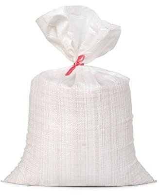 100 Stück PP-Gewebesack-Sandsack weiß 400 x 600 mm mit Band