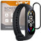 REY Protecteur 3D pour XIAOMI Smart Band 7 - XIAOMI Smart Band 8, Noir, Protection Complète, 3D, 4D, 5D