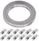 Swpeet 13Pcs 20 Feet Large Adjustable 304 Stainless Steel Band Clamp Pipe Clamp Worm Gear Hose Clamp with Fasteners Assortment Kit, Metal Hose Clamp for Ductwork, Pole Mount, Metal Strapping
