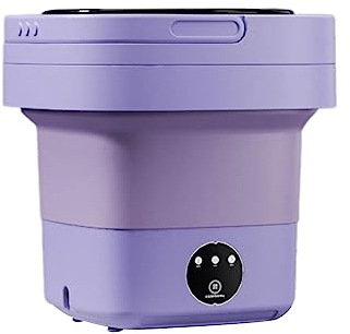 Sharplace Faltbare Mini Waschmaschine, Reisewaschmaschine, Tragbare Mobile Wasch Maschine 6.5L, Leise Elektrische Kleine Waschmaschine für Unterwäsche, Socken, Camping, Wohnmobil, Violett