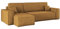 Kaiser Möbel, Ecksofa mit schlaffunktion, mit Bettkasten, Schlafsofa Best, Designer Sofa, Modern Design Couch, Polsterecke, Freistehend, Dicker Cord, Senffarbe Links