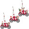 DEARMAMY 3stücke Teiliges Weihnachtsbaumschmuck Holzanhänger Mit Rentier Schneemann Und Älterem Mann Dem Fahrrad Lustige Hängende Dekoration Für Weihnachtsbaum Xmas-dekorationszubehör