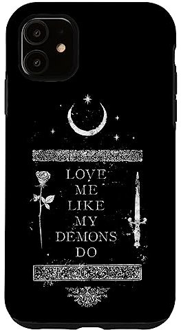 Occult Gothic Grunge Love Me Like My Demons Do Witch Moon Hülle für iPhone 11