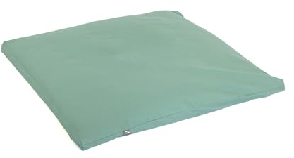 Bodhi Meditationsmatte ZABUTON | ECO Serie | Klassische Yoga Matte mit abnehmbarem Bezug aus 100% Bio-Baumwolle | Meditationsunterlage mit Reißverschluss | 80 x 80 x 5 cm | mineral blue