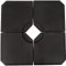 Outsunny Base per Ombrellone a Braccio da 4 Pezzi, Basamento Riempibile con Acqua o Sabbia per Basi a Croce da 100x100cm, Nero