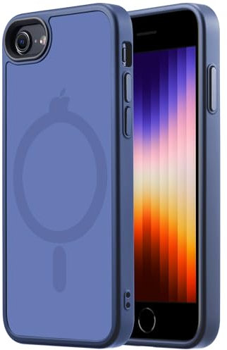 Tigowos Magnetic for iPhone SE Case 2022/2020/iPhone 8 Phone Case with MagSafe Shockproof Protective Case for iPhone SE 2rd/3rd Generation 4.7, Blue