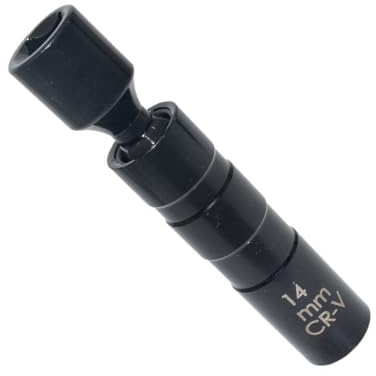 Dünnwandige Drehgelenk-Stecknuss, 14 mm, 16 mm, magnetisch, 3/8-Zoll-Antrieb, 12-Punkt-Steckdose, Entfernung für Motorräder, Qualitätswerkzeug-Set