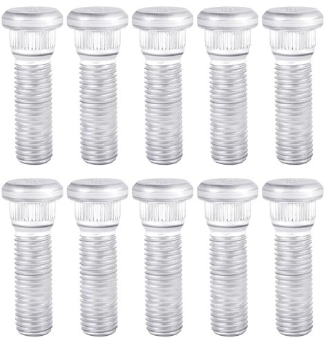 NQEUEPN 10uds Pernos de Rueda M12x1.5, Pernos de Rueda de Acero de 48mm de Largo Pernos de Rueda Accesorios de Automóvil Adecuados para la Serie Lexus para (Plata)