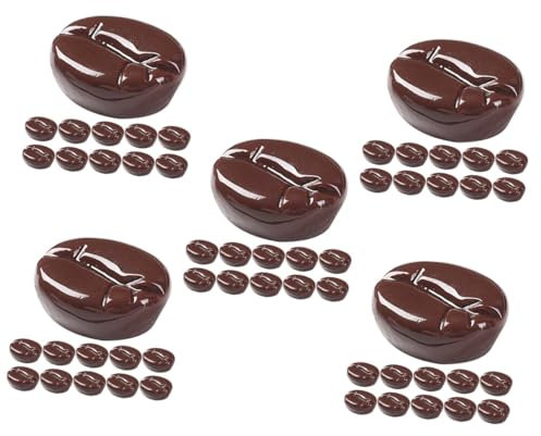 VICASKY 150stücke Kunstkaffee-bohnen Imitation Kaffee Bohnen Dekorationen Für Diy Projekte Tischdekoration Handyhüllen Bastelmaterialien Realistische Aussehen