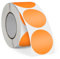 FINDAT Orange 38 mm Runde Thermo-Etiketten Rolle Selbstklebende Drucker Etiketten Kreis Vinyl Wasserdichtes Klebepunkte Aufkleber für Büro Logo Design QR Versand 500 Stück