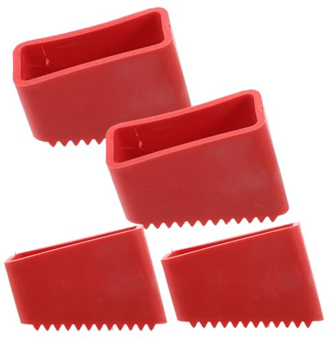 Hemobllo 4sets Step Ladder Feet Ladder Accessories Non-Slip Pads Foot Cap Rectangular Slanted Safety Floor Protectors Pack of 4 4pcs*4