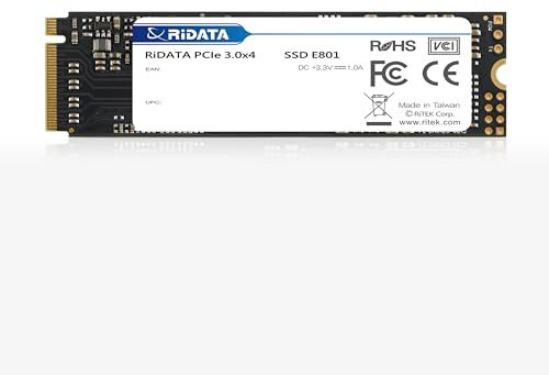 Ridata - 1TB NVMe M.2 PCIe Gen3x4 2280 SSD Internal Solid State Drive 3D NAND Read up to 2200MB/s Write up to 1800MB/s