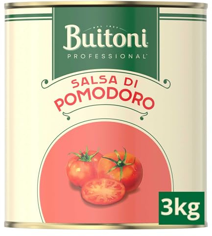 BUITONI Professional Salsa Di Pomodoro, Fertige Tomatensauce, fleischige Sauce mit rundem Zwiebelgeschmack, 1er Pack (1 x 3kg Dose)