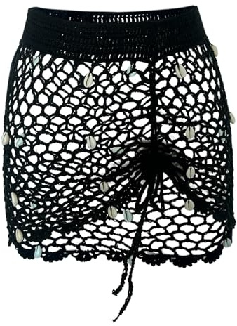 Hanraz Meerjungfrau Kostüm Damen Fischernetz Kostüm, Strandtuch Unterwasserwelt Kostüm Muschel Kostüm Meerjungfrau Accessoires Mit Quasten Standklied
